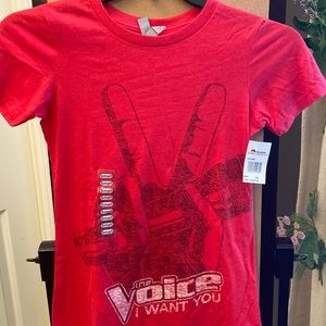 NWT NBC Studio The Voice red tshirt S Jrs